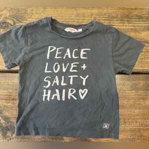 Munster Girls T-Shirt - Peace Love Salty Hair size 3